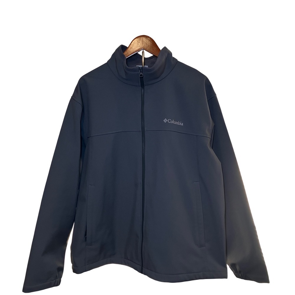 Columbia Men's XL Softshell Full Zip Jacket Dark Gray XL Outdoor Adventure